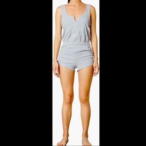NIA || Sleeveless Tie Hacci Romper in Heather Gray - SZ XS